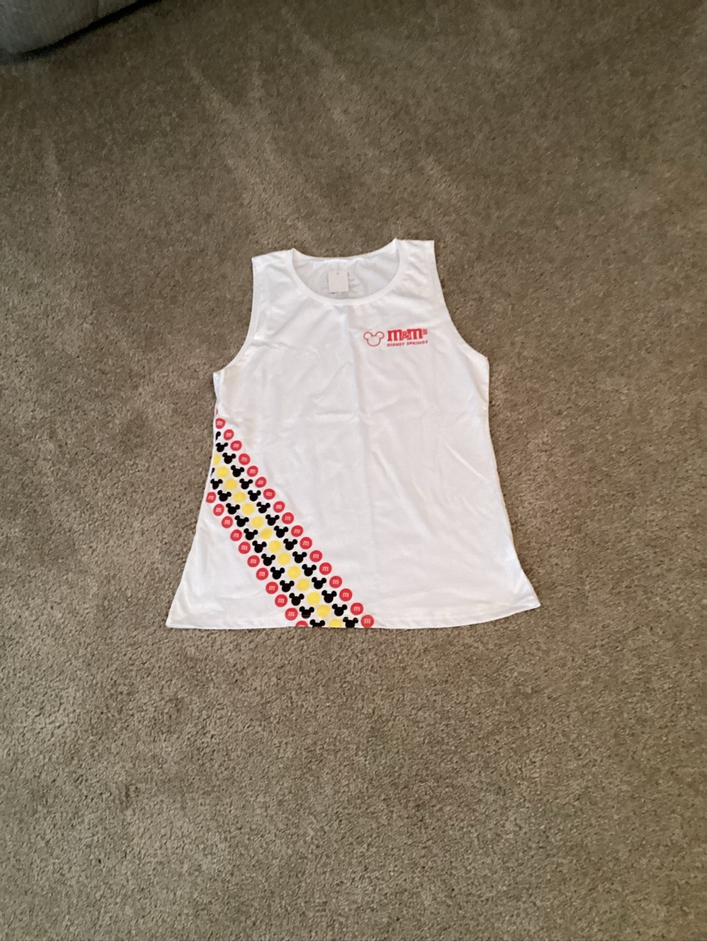 Women’s White Tank Top with Pink & Yellow Accent - Disney